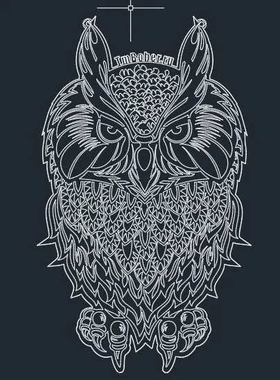 Owl wall design, best owl design cdr
