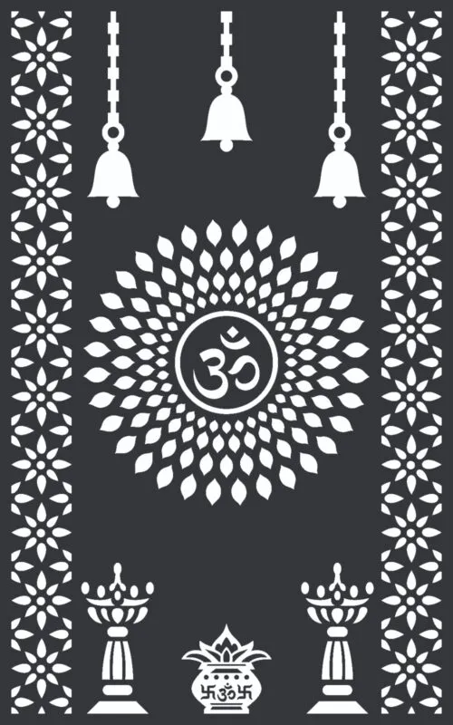 Om design mandir dxf convertible file