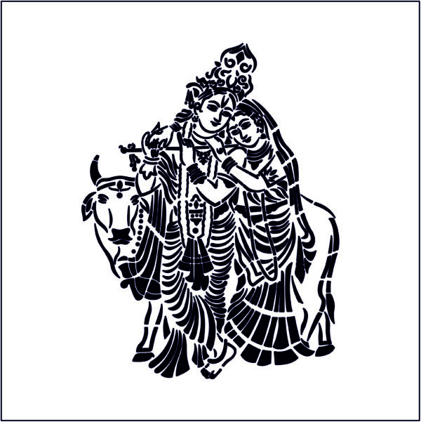Shree Radha Krishna (Pack of 5 CDR Designs for CNC & Laser Cutting)