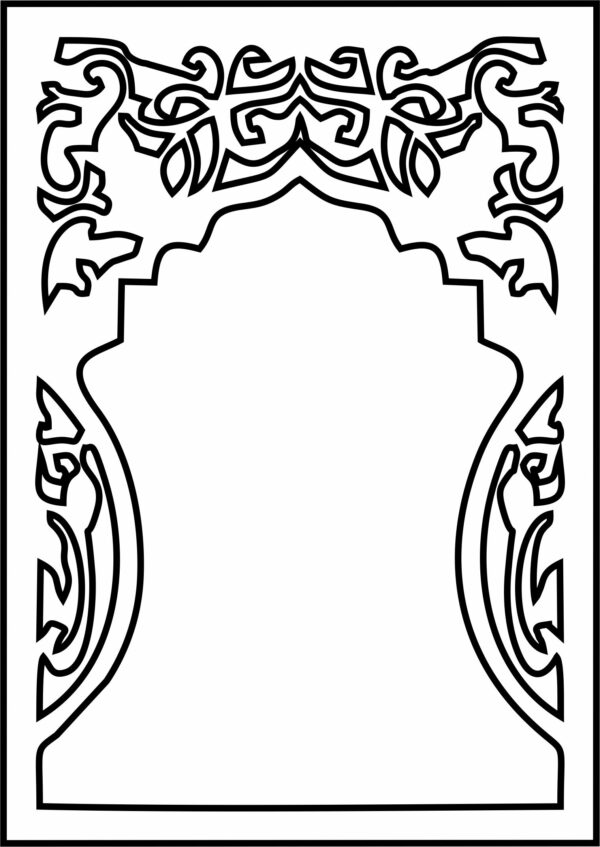 Mehrab or Front Border of temple-Type-1 (Pack of 28 CDR files for CNC & Laser)