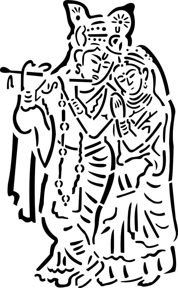 Shree Radha Krishna (Pack of 5 CDR Designs for CNC & Laser Cutting)